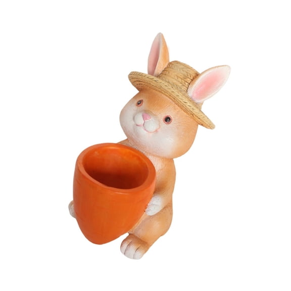 Resin Artistic Delightful Rabbits Flower Pots Planter Container Designed For Miniature Gardens Plant And Indoor Gardenin