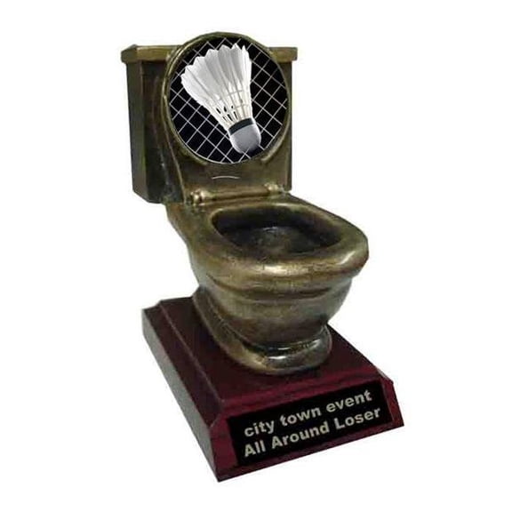 Resin Badminton Toilet Trophy