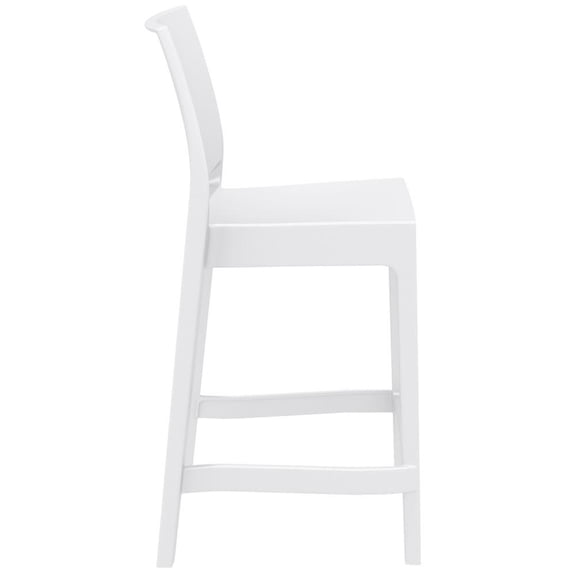 Belen Kox Resin Barstool White, Set of 2