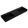 thumbnail image 1 of Resin Bathroom Sink 60 Inch, Matt Black, Modern And Fashionable Design Inch Sink, Look, Easy Maintenance, 1 of 2