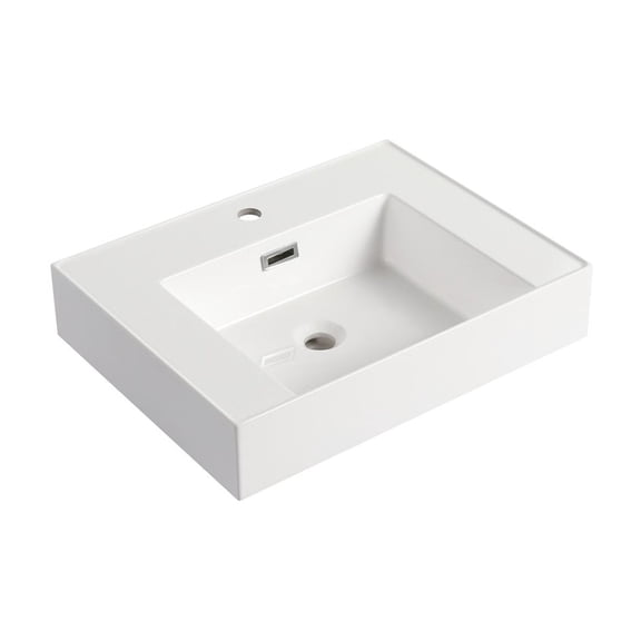 Resin Bathroom Vanity Top Smooth Surface Non Toxic American White Oak Provide Safe Bathing