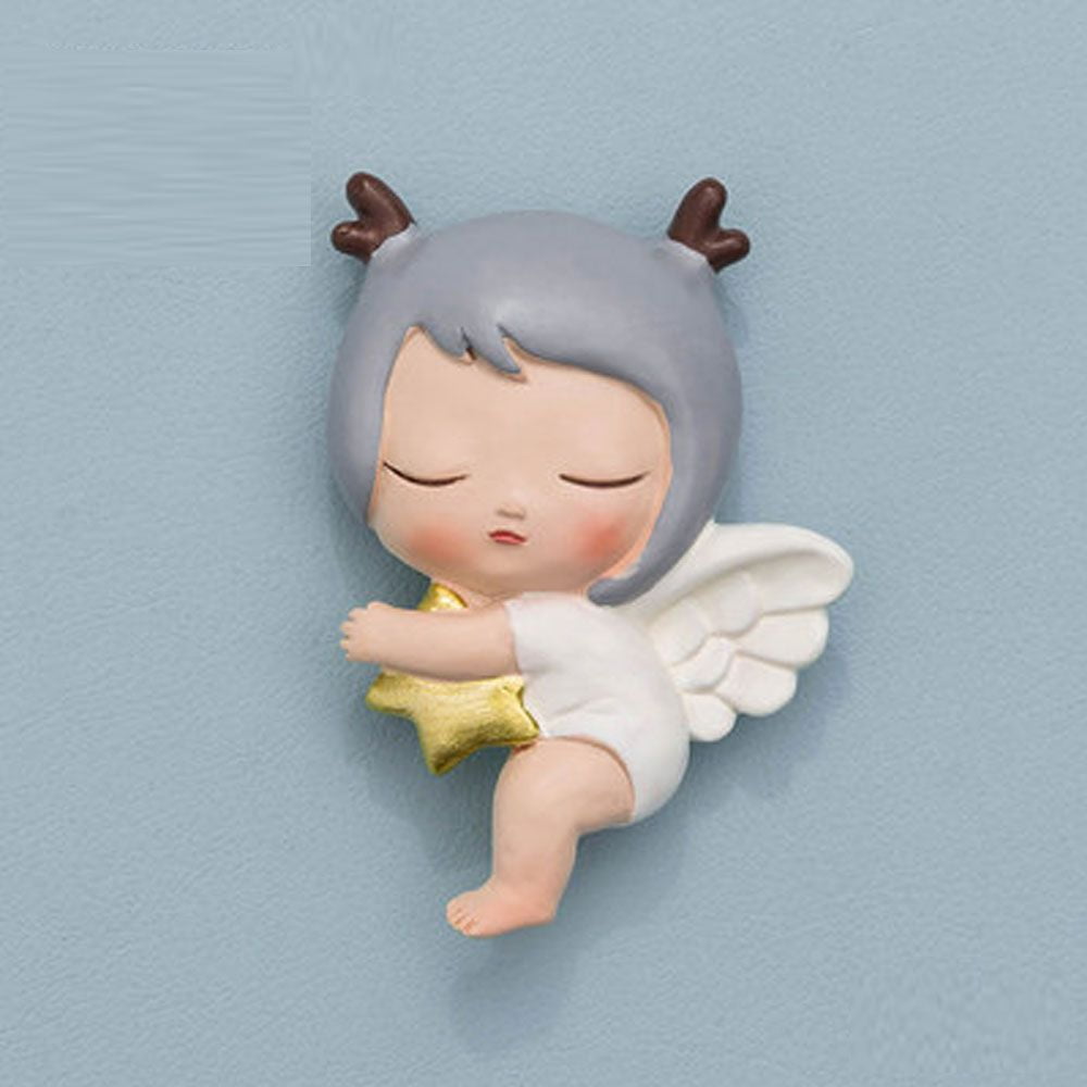 Resin Bedroom Living Room Hand Painted Angel Shape Socket Decoration 3D ...