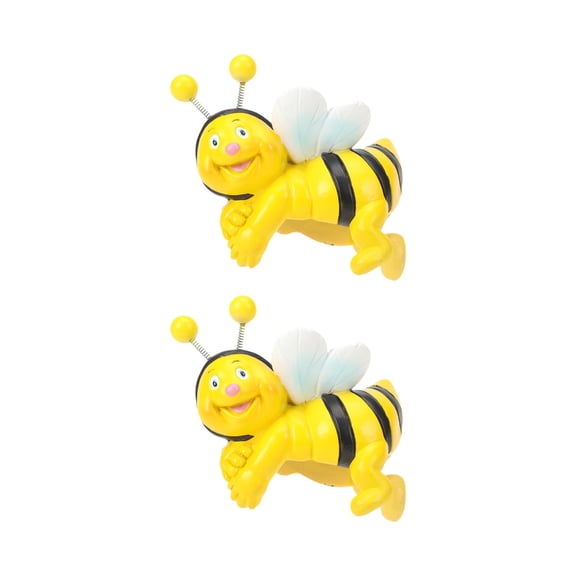 Resin Bees Figures Artistic Cartoon Wing Sculptures for Home and Garden