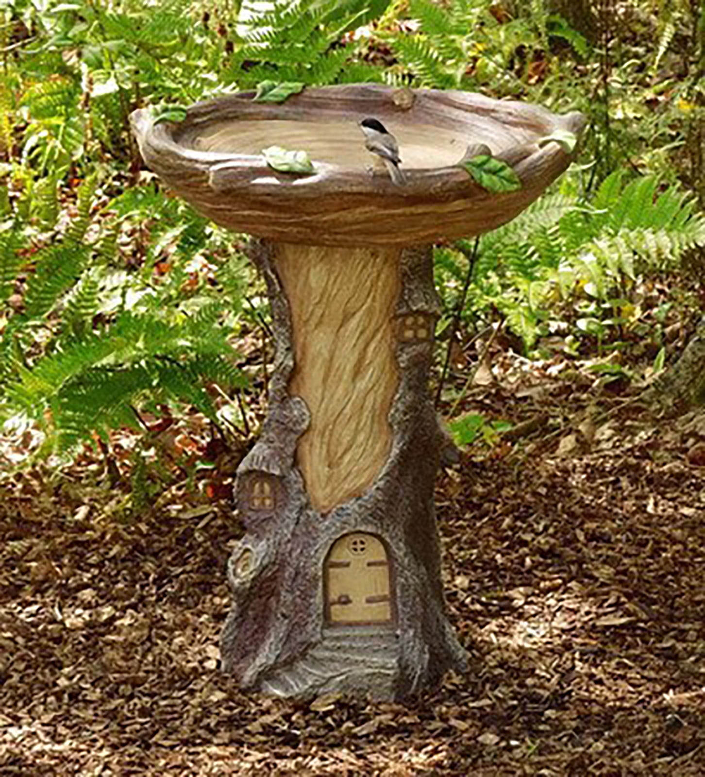 Resin Bird Feeder Decorative Garden Feeder Water Food Tray Outdoor Bird Feeding Station Durable Weather Resistant Design Multi Use Storage Decor Bird Feeder for garden yard outdoor use stylish