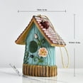 thumbnail image 1 of Resin Bird House, Outdoor Hanging Bird Cabin, Weather Resistant Hummingbird Shelter for Garden Porch, Durable Breathable Material, Easy to Hang, Protective Safe Bird Den, 1 of 7