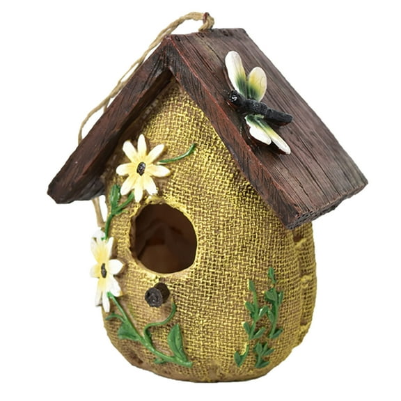 Resin Bird for Outdoor Hanging Decorative Garden Attracts Tree Swallow Wild Birds for Bird Lovers