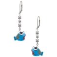 thumbnail image 1 of Resin Blue Fish with Orange Stripes Crystal Madison Leverback Earrings, 1 of 2