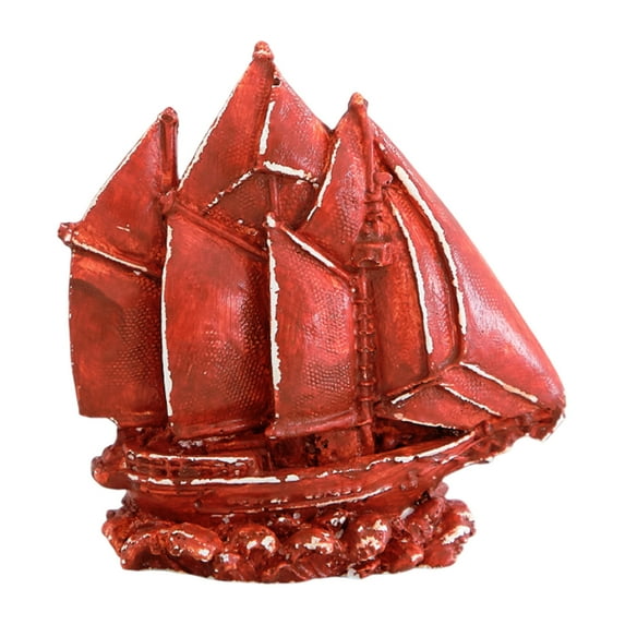 Resin Boat Model Ornament for Home Decor, Vintage Mediterranean Style Sea Shipping Decor, Ideal for Festive and Nautical Interior Accents