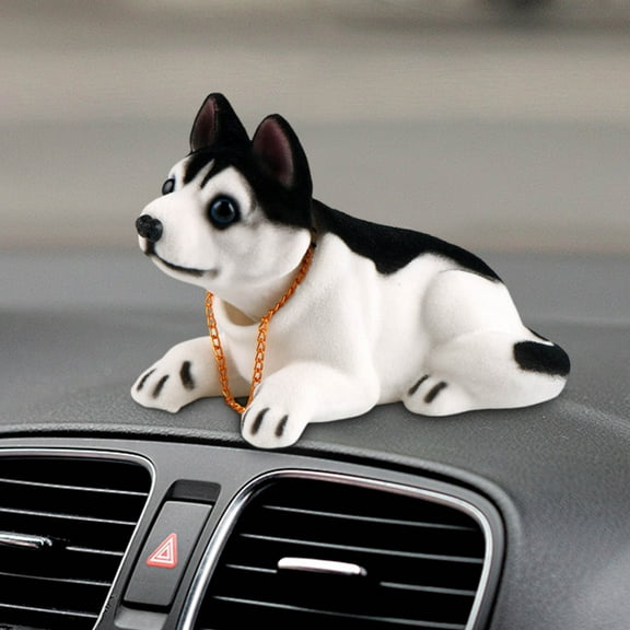 Resin Bobble Head Dog Car Dashboard Decor Shaking Motion Novelty Gift for Vehicle Interior Dashboard Decoration(C)