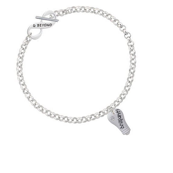 Resin Brilliant Light Bulb & Beyond Infinity Toggle Chain Bracelet
