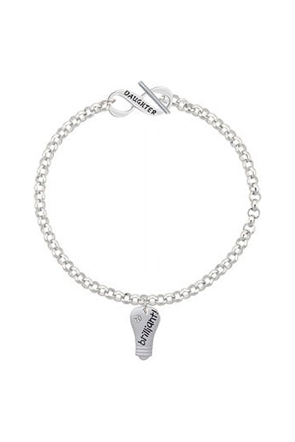 Resin Brilliant Light Bulb Daughter Infinity Toggle Chain Bracelet