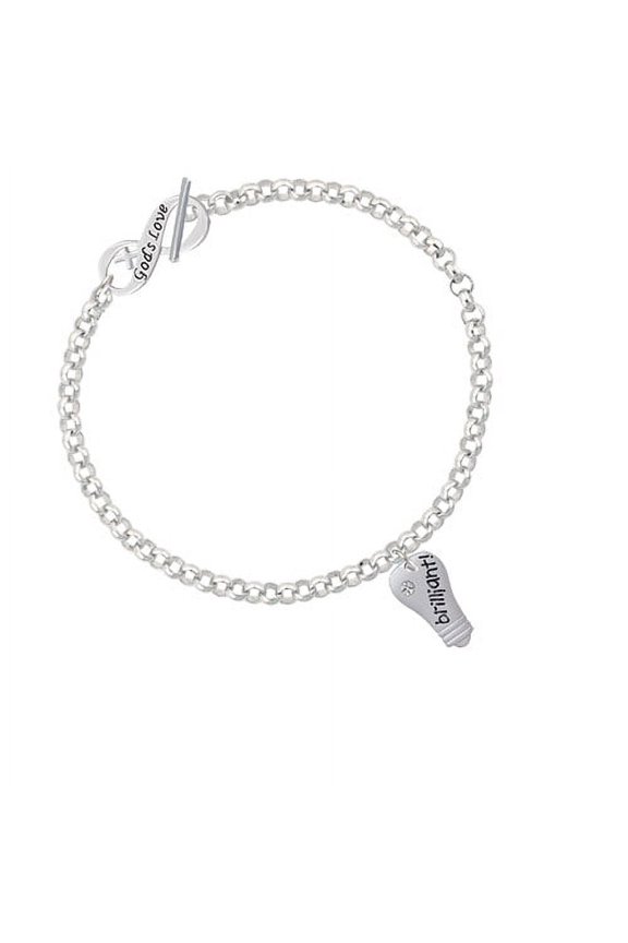 Resin Brilliant Light Bulb God's Love Infinity Toggle Chain Bracelet