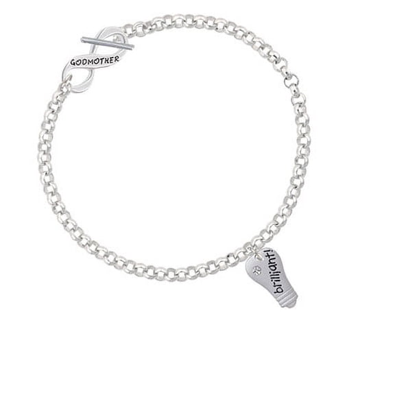 Resin Brilliant Light Bulb Godmother Infinity Toggle Chain Bracelet