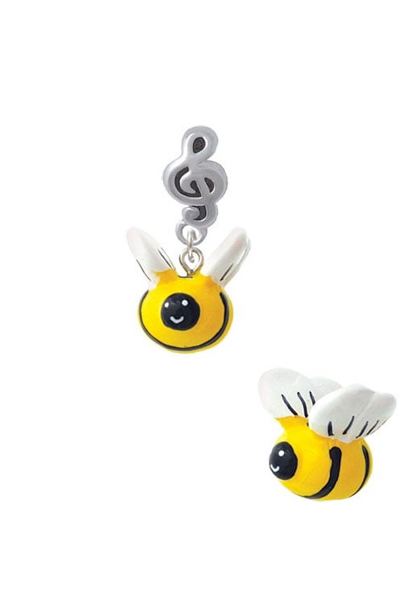 Resin Bumble Bee - Clef Note Charm Bead