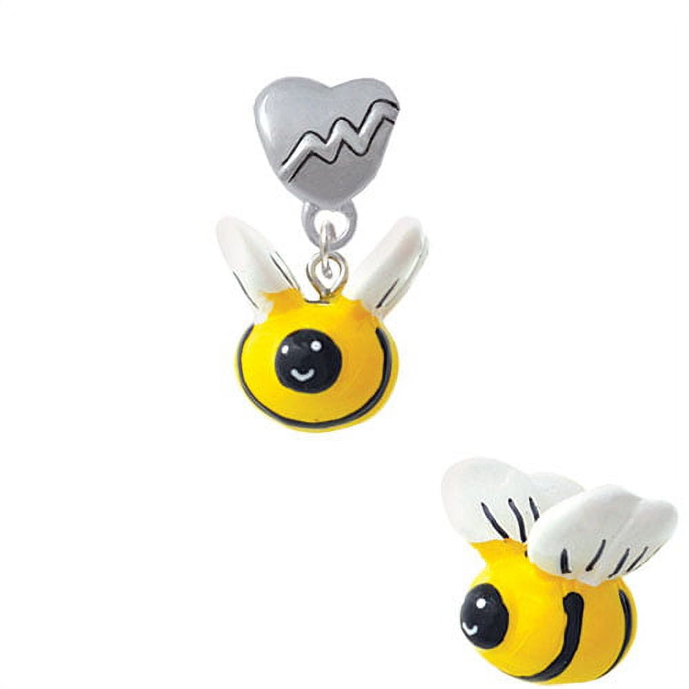 European Enamel Bumble Bee Charm Bead - Spacer For Pandora, Chamilia, Trollbeads Bracelets (4.5mm Hole) - View #8