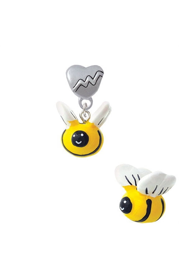 Resin Bumble Bee - Heartbeat Charm Bead
