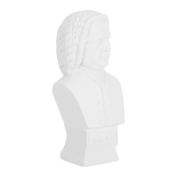 DINHEAROM White Resin Small Bust Statue Realistic Portrait Sculpture for Tabletop Display