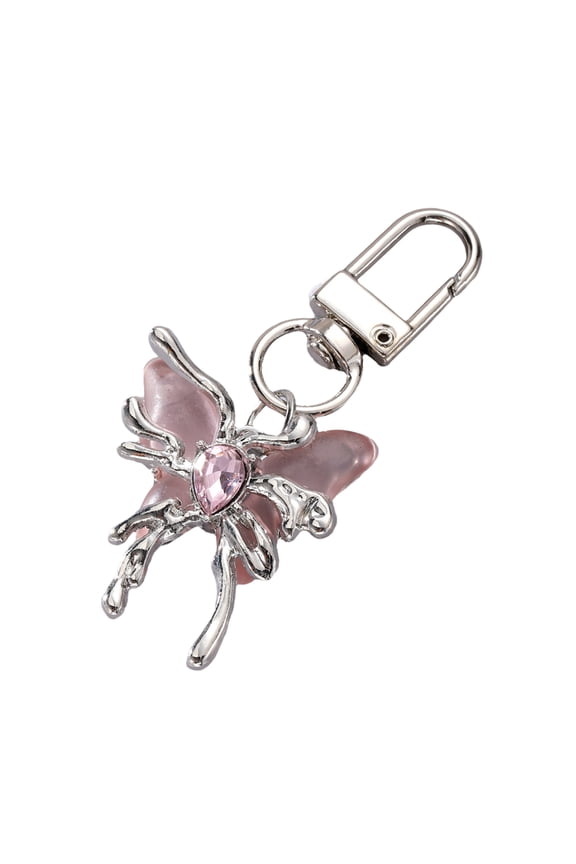 Resin Butterfly Key Holder Delicate Keychain Stylish and Portable Keyring Fashion Ornament Unique Bag Charm for Women
