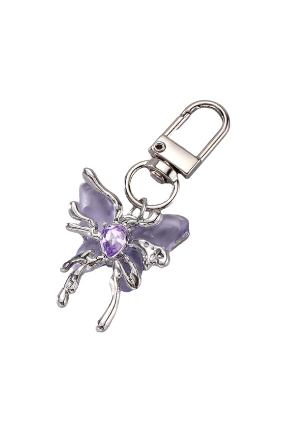 Resin Butterfly Key Holder Delicate Keychain Stylish and Portable Keyring Fashion Ornament Unique Bag Charm for Women