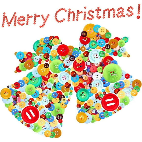 Resin Buttons, Yayun Multiple Shapes, Mixed Colors Hand Sewing Craft, Kids DIY Manual Button Painting Decoration for Christmas Wedding Party 2 and 4 Holes, 1200 Pcs