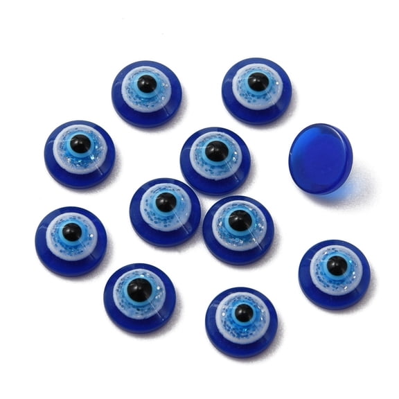 Resin Cabochons Evil Eye Nail Art Decorate Accesosries Blue 6x3mm