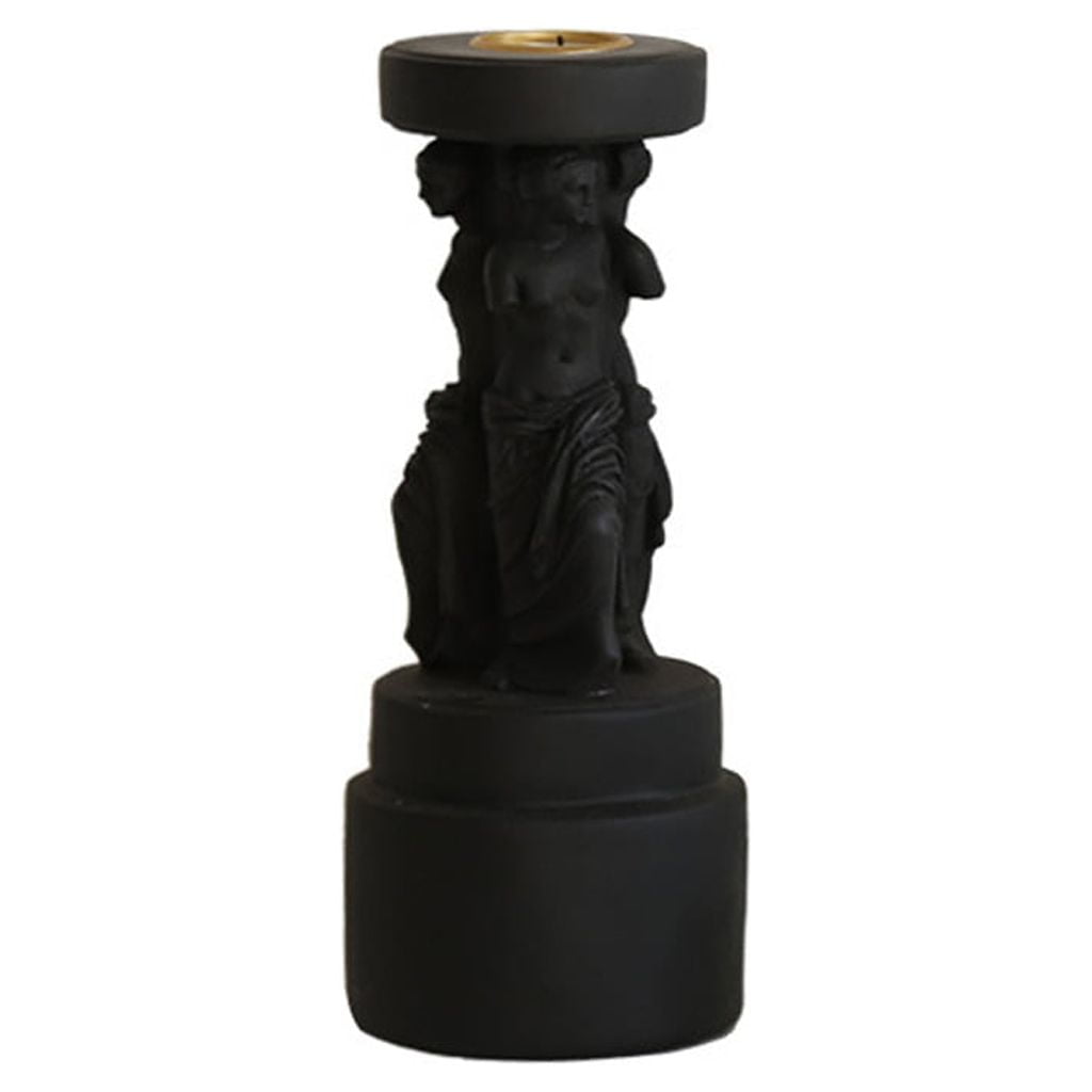 Resin Candlestick Holders Greek Goddess Pillar Candle Holders, Modern