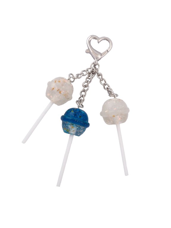 Resin Candy Keychain Detailed Lollipop Shaped Key Rings For Keys Bag Charm Lightweight Decoration Multiple Color Options