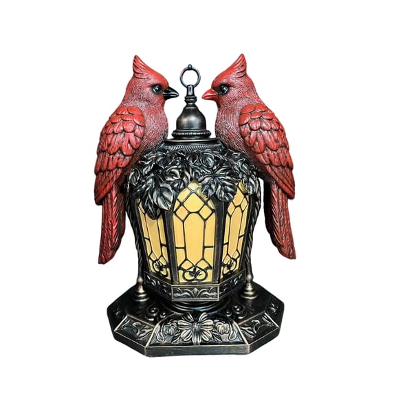 Resin Cardinal Bird Night Light, Vintage Tabletop Animal Atmosphere Lamp, Decorative Bird Statue Nightlight with Soft Glow for Bedroom, Study & Living Room, Unique 2026 Spring Home Accent
