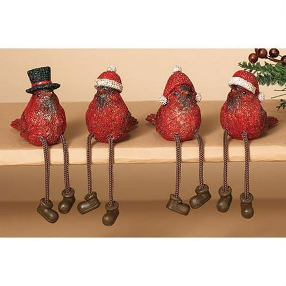 Resin Cardinal Sitter, 4 Asst