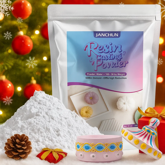 Resin Casting Powder 1000g, Fast Curing Gypsum Powder, DIY Pouring Mold Material - Easy to mix, self leveling, handmade mold casting gypsum powder