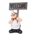thumbnail image 1 of Resin Chef Restaurant Statue Resin Chef With Message Board Sculpture Desktop Decor Figure Home Restaurant Pastry Shop Kitchen Ar, 1 of 6