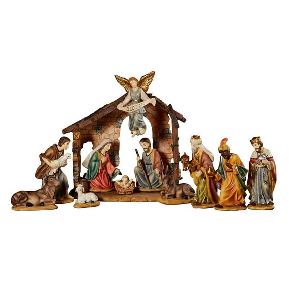 Resin Christmas Nativity Scene 12 Piece Set