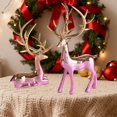 thumbnail image 1 of Resin Christmas Reindeer Figurines Deer Statues Elk Sculpture Deer Ornaments,Cute Standing Sitting Deer Figurine for Christmas Table Decor Mantel Centerpieces Christmas Decor, 1 of 4