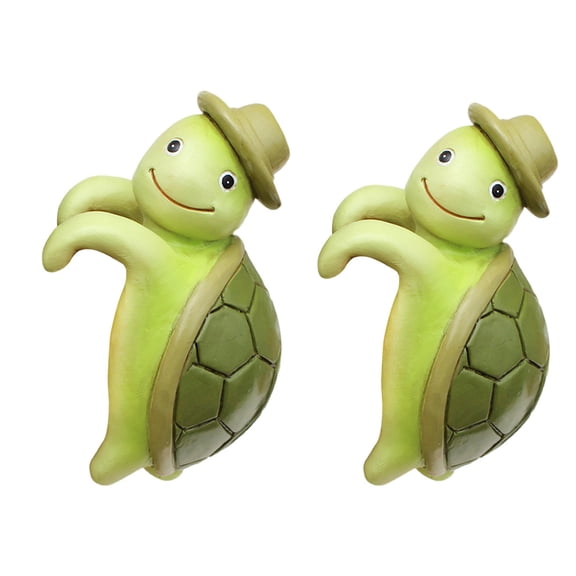 Resin Climbing Turtle Flower Pot Hanger - Garden Animal Statue for Yard, Patio Decoration & Gardening Gift