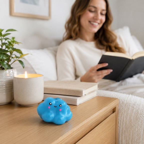 Resin Cloud Shaped Stress Relief Squeeze Toy for Relaxation and Hand Exercise Random Style Soft Cloud Design