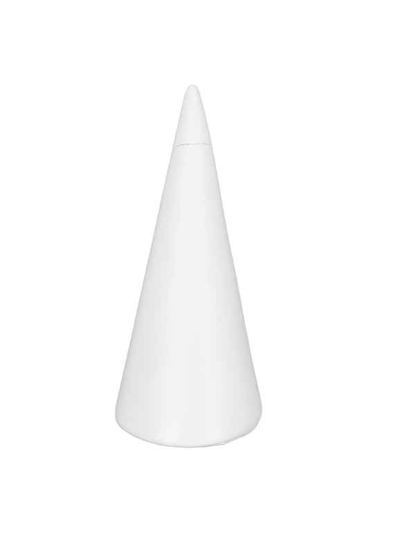 Resin Cone Ring Holder Display Stand Tower Solid Jewelry Showcase Organizer Desktop Ring Storage for Wedding Engagement White