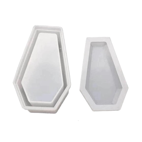 Resin Crystal Epoxy Mold Coffin Trinket Box Silicone Mould Container Making Tool