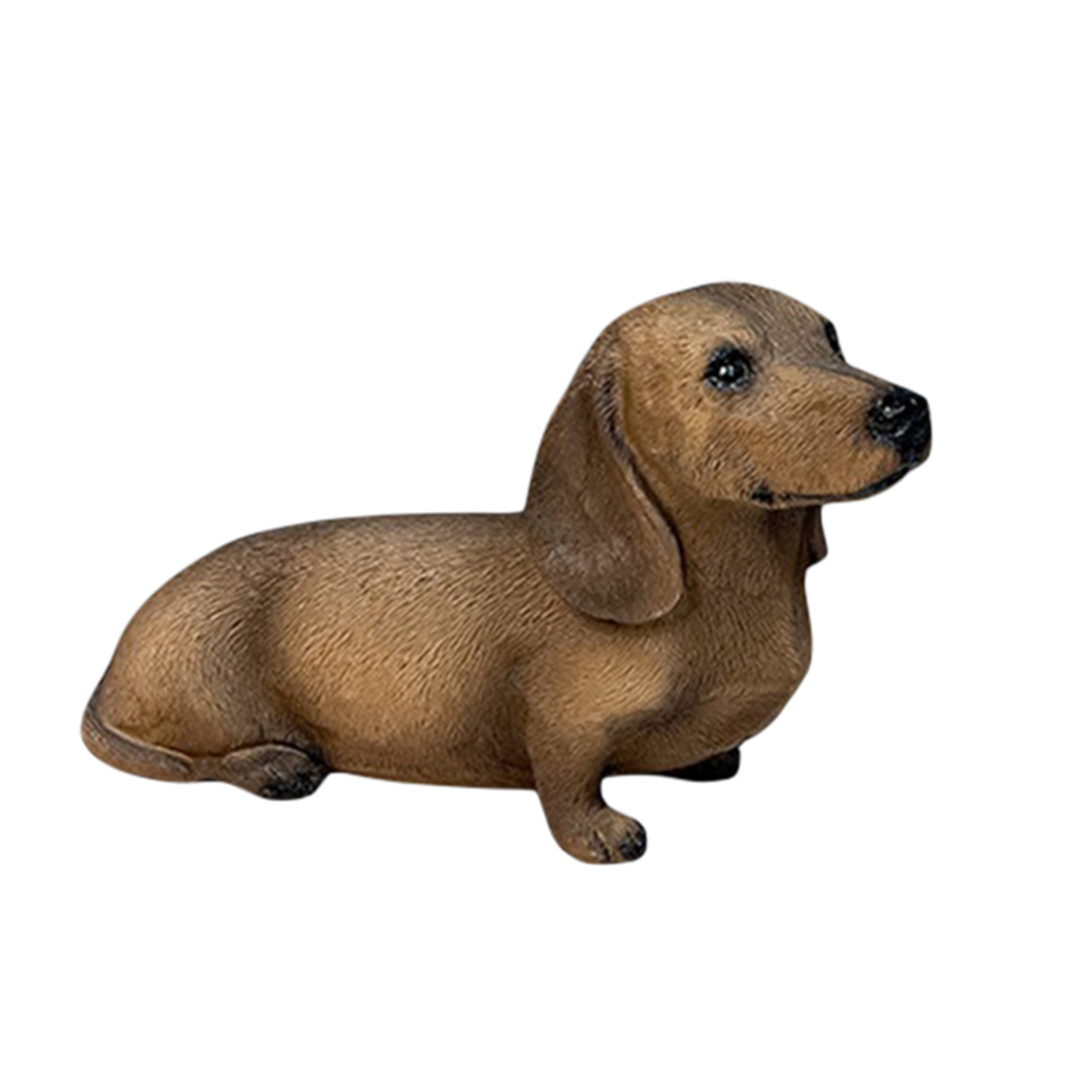 Resin Dachshund Statue, Cute Weenie Dog Art Ornament, Animal Dog