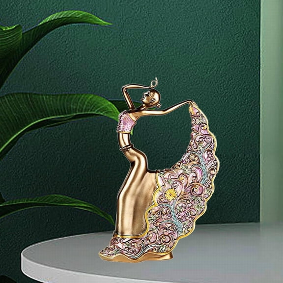 Resin Dance Statue for Fireplace Hall - Home Decor Craft Realistic Gift Sculpture, Ballet Dancer Figurine