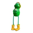thumbnail image 1 of Resin Dangling Leg Frog Figurine With Rain Boot Accent Whimsical Design For Home Decor Shelf Display And Playful Accents,Yellow, 1 of 4