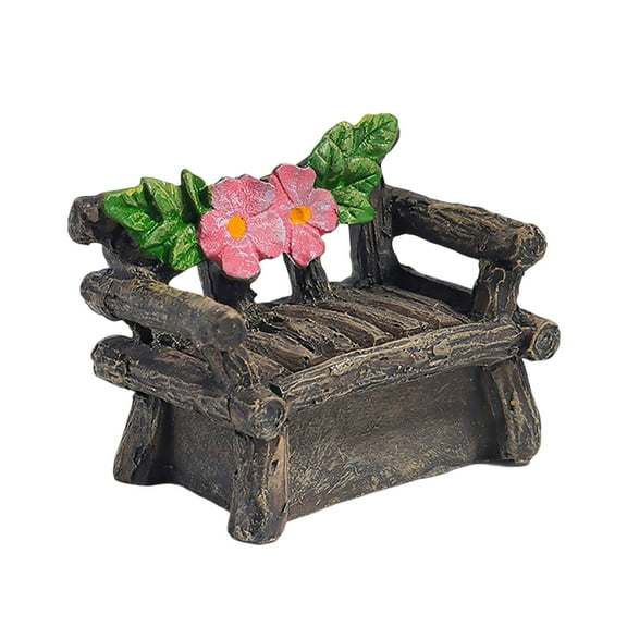 Resin Decorative Chair Statue for Home Garden Desk Ornament Elegant Miniature Art Indoor Outdoor Display