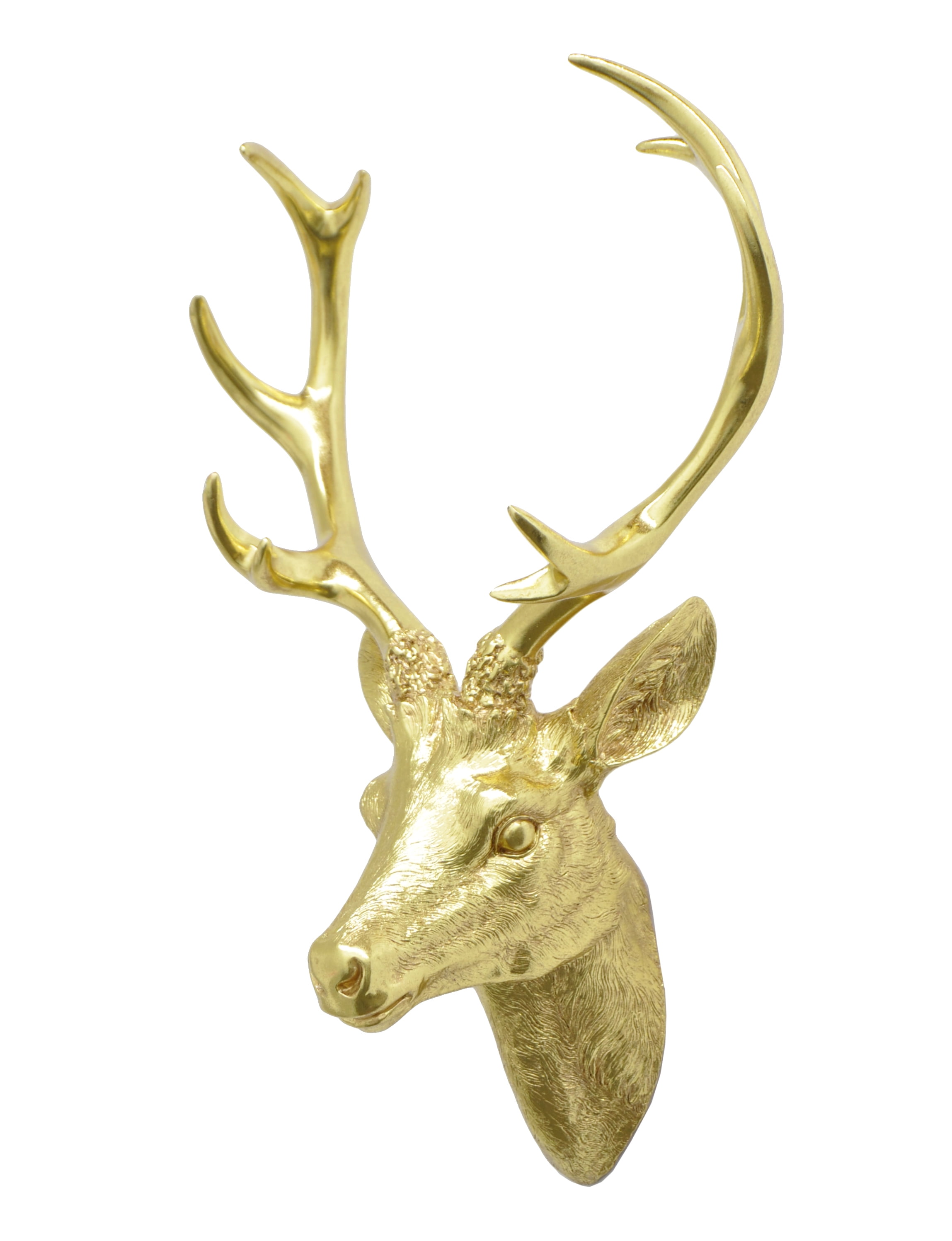 Resin Deer Head Wall Art Gold - Walmart.com