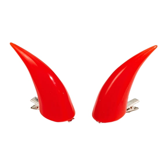Resin Devil Horn Hair Clip for Halloween Costume Cosplay Accessory Horn Hair Pin Adult Stage Props Dressingup Headpiece