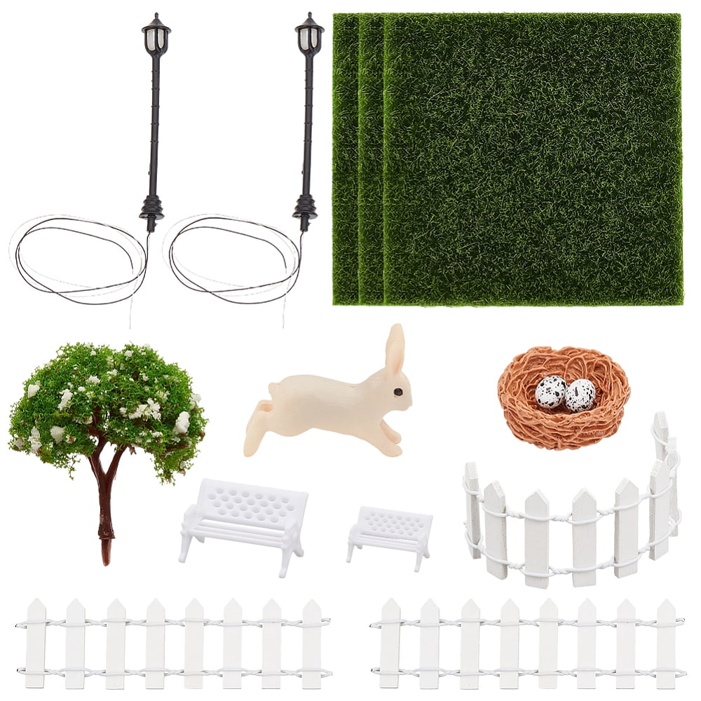 Resin Display Decorations Moss Micro Landscape Garden Decorations Mixed Shapes 12~150x8~150x6~30.5mm
