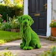 thumbnail image 1 of Resin Dog Statue Animal Garden Sculpture Outdoor Lawn Ornament Courtyard Decor Figurine for Front Yard Patio Home Entrance Decoration, Green, 1 of 8
