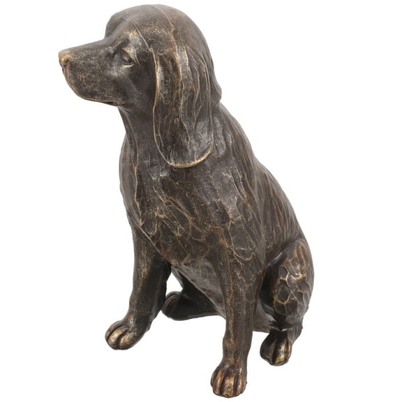 Resin Dog Statue Outdoor Lawn Adorable Resin Animal Figurine Ornament for Garden