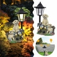 thumbnail image 1 of Resin Dog Statue with Solar Lights Outdoor Garden Decor Animal Figurine for Patio Balcony Walkway Lawn Ornament Cute Canine Sculpture Gift for Pet Lovers Home Decoration, 1 of 6