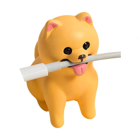 hejhncii Sitting Dogs Figurines with Cord Holder Resin Dog Statue Desktop Ornament