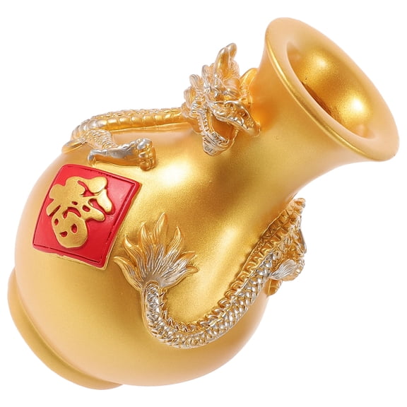 Modern Vase Dragon with Artificial Decorative Office Golden