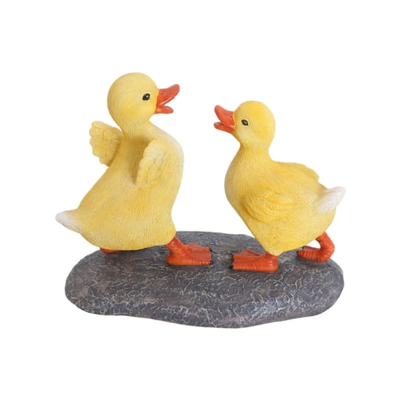 Resin Duck Figures Garden Decoration,Outdoor Mini Resin Duck Statues,Yard Decoration,Sculpture Tabletop Garden Statues Garden Statues Decor Yard Art Animal Sculptures (a Pair)